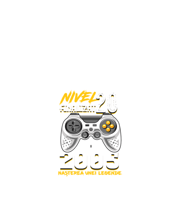 Nivel Finalizat 20 2005 model negru pe tricou