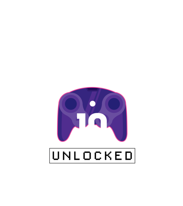 Level 10 Unlocked Gamer Birthday model negru pe tricou