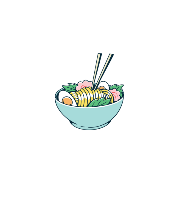Paste Ramen model verde pe tricou