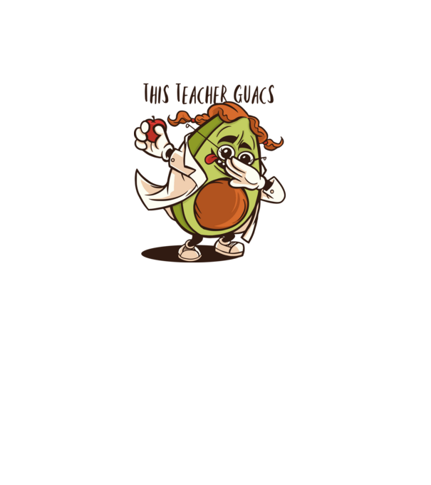 Profesor Avocado DAB model galben pe tricou