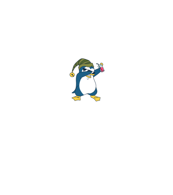 Pinguin DAB model negru pe tricou