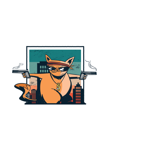 Pew Pew Pew Madafakas Pisică model negru pe tricou