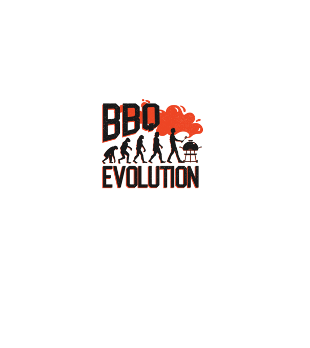 BBQ Evoluție Grătar model alb pe tricou