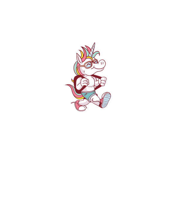 Unicorn școlar model alb pe tricou
