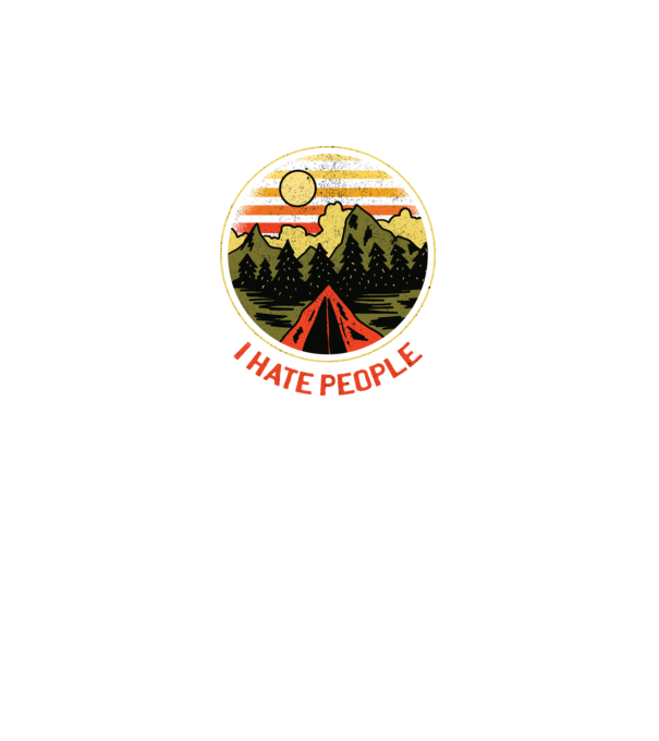 Urăsc oamenii tricou de camping model gri pe tricou