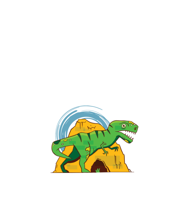 Dinozaur T-rex model negru pe tricou