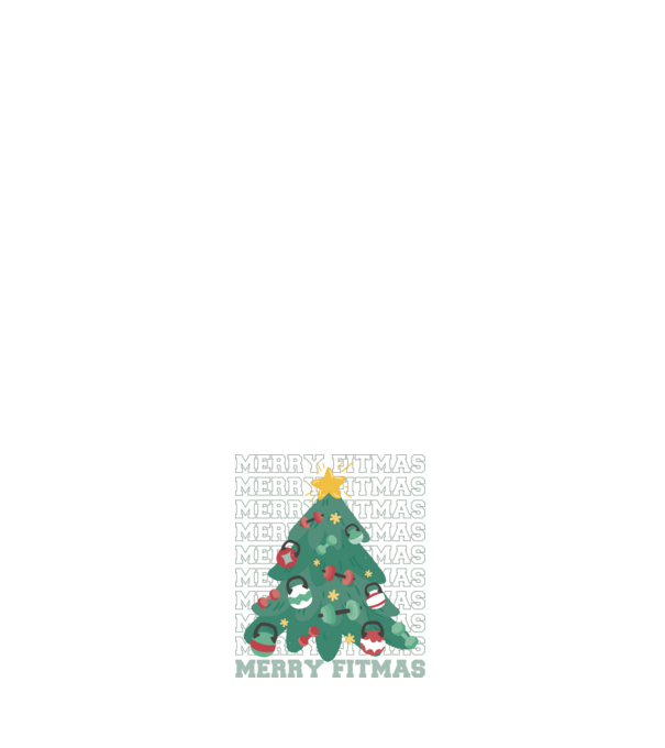 Merry Fitmas Fitmas Pom de Crăciun Fitness model negru pe tricou