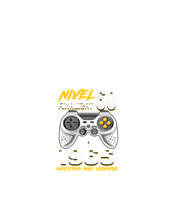 Nivel Finalizat 60 1965 model negru pe tricou