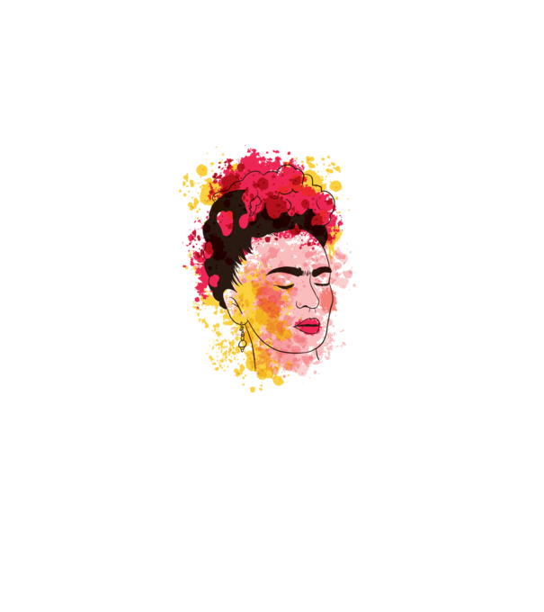 Frida Kahlo model alb pe tricou