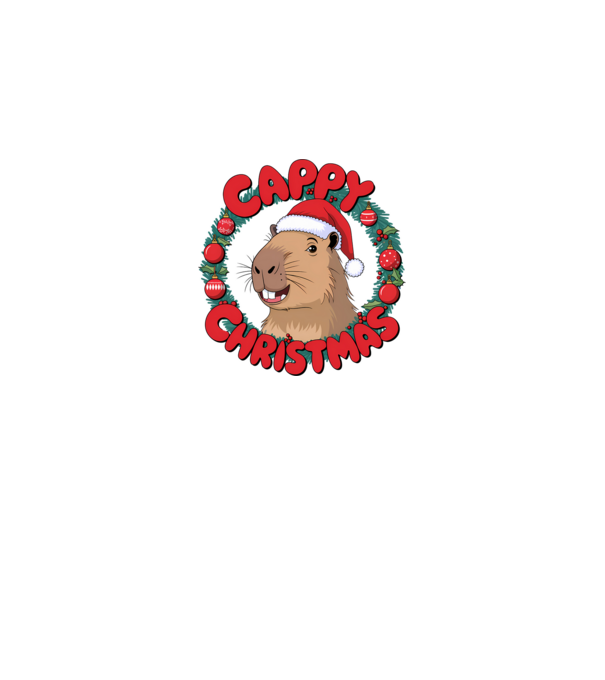 Cappy Christmas 1 model alb pe tricou