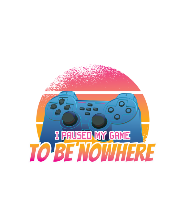 I paused my game to be nowhere model alb pe tricou