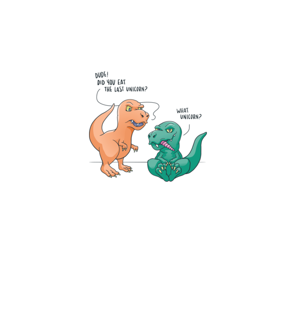Tricou cu Dinozaur amuzant model alb pe tricou