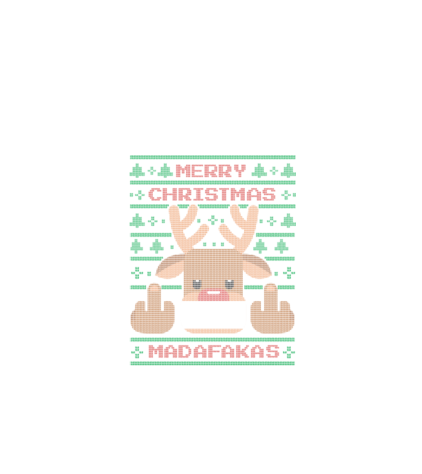 Merry Christmas Madafakas model negru pe tricou