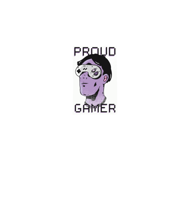Ochelarii VR Proud Gamer model negru pe tricou