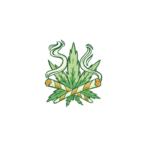 Cannabis Marijuana model negru pe tricou