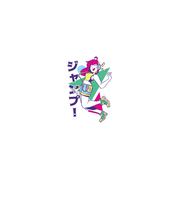 Anime fată retro model negru pe tricou