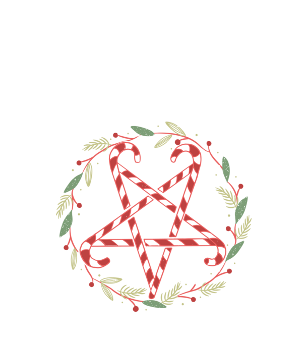 Pentagrama de Crăciun model negru pe tricou
