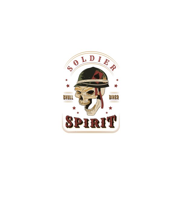 Soldat Craniu model negru pe tricou
