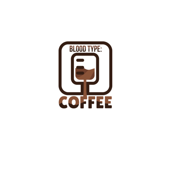 Grupa mea de sânge este cafeaua model alb pe tricou