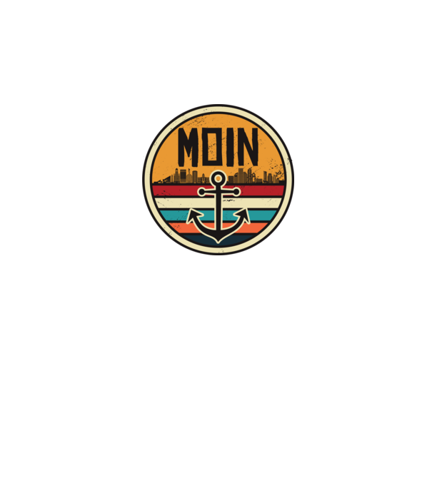 Ancoră Moin model negru pe tricou