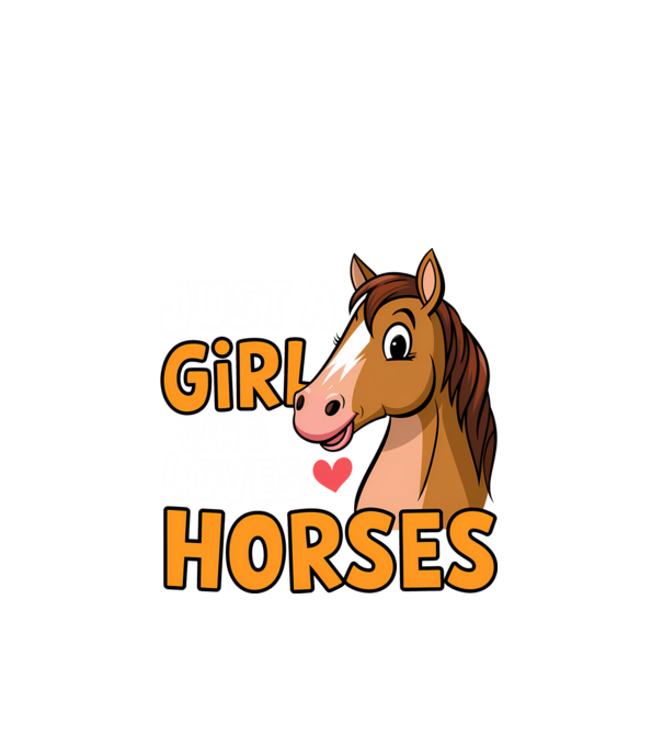 Just a girl who loves horses Negru model negru pe tricou