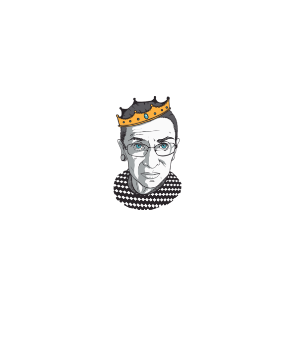 Ruth Bader Ginsburg model albastru deschis pe tricou