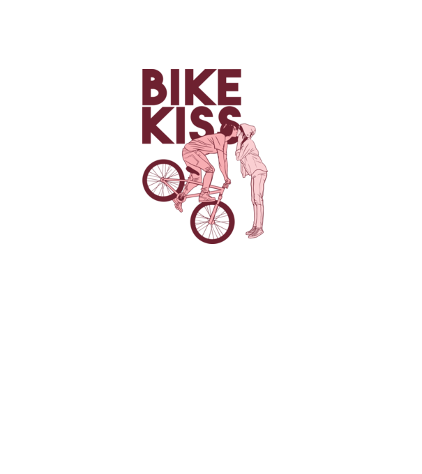 Pupici cu bicicletă model roz deschis pe tricou