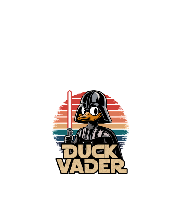 Duck Vader model negru pe tricou