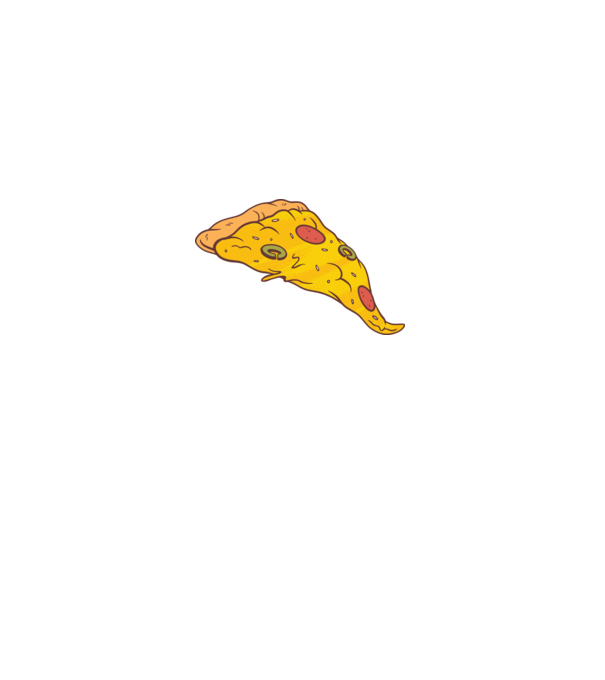 Felie de pizza Cuplu model alb pe tricou