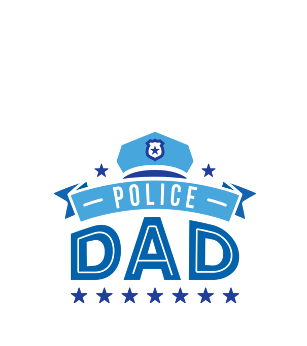 Tată Polițist model alb pe tricou