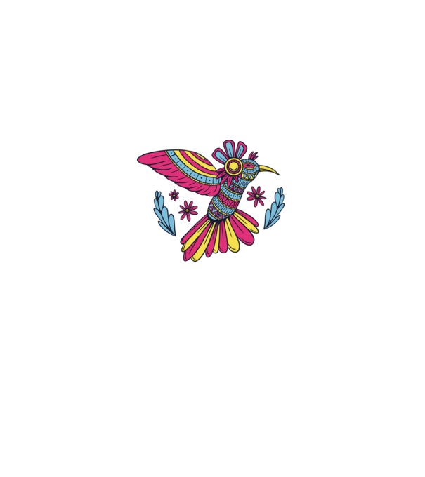 Mandala Colibri model negru pe tricou