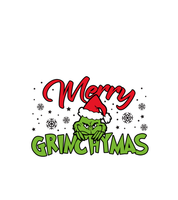 Merry Grinchymas - Grinch model negru pe tricou