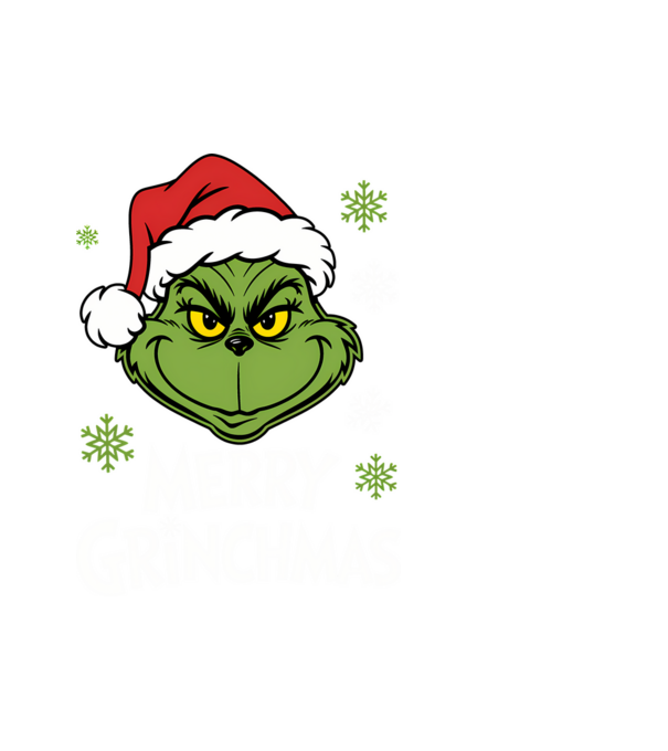 Merry Grinchmas Negru model alb pe tricou