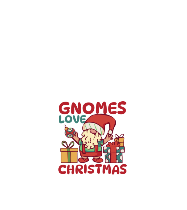 Gnomes LOVE Christmas model alb pe tricou