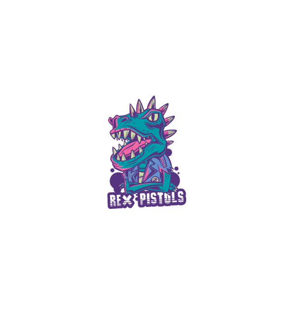 Rex Pistols model negru pe tricou