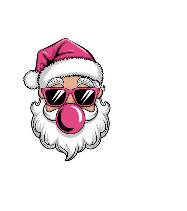 Bubble gum Santa 2 model negru pe tricou