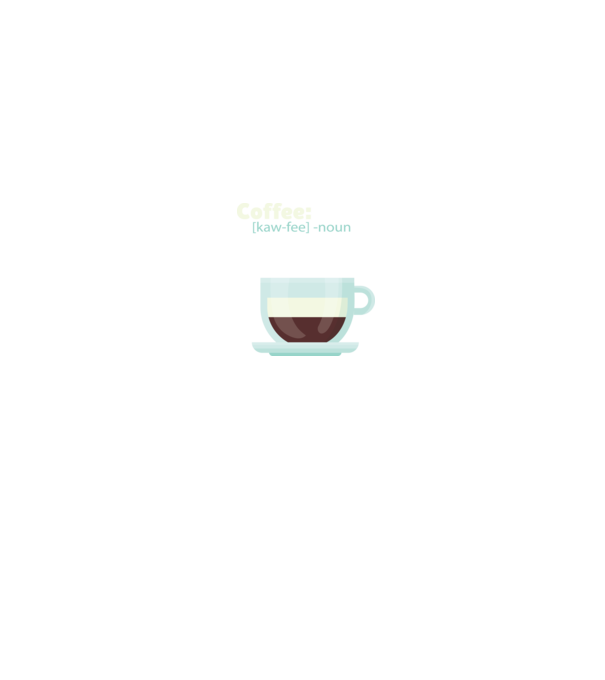 Definiție cafea model negru pe tricou