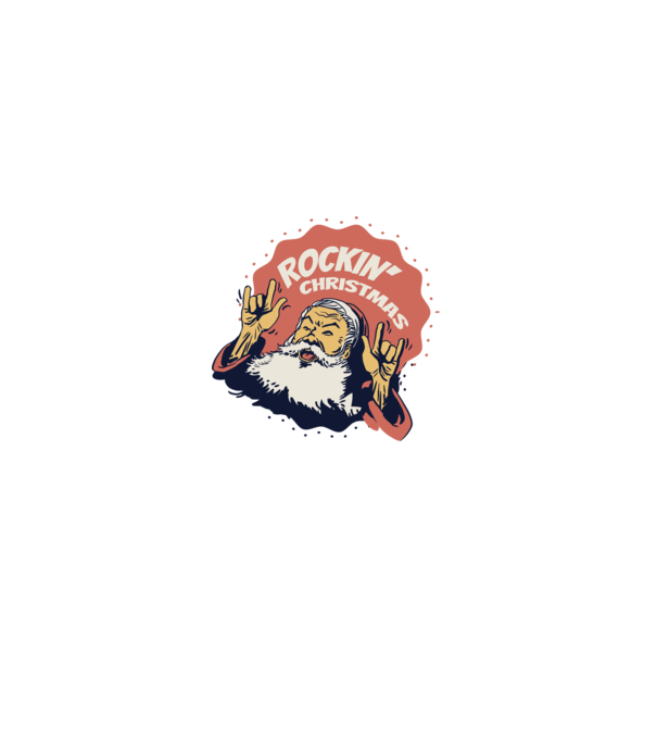 'Rockin'' Christmas Crăciun' model alb pe tricou