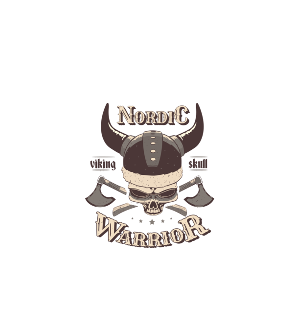 Nordic Warrior model negru pe tricou