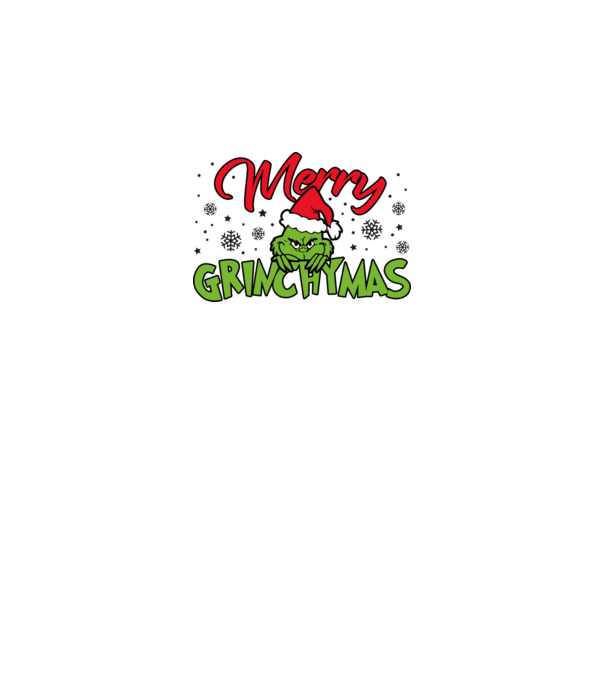 Merry Grinchymas - Grinch model gri închis pe tricou