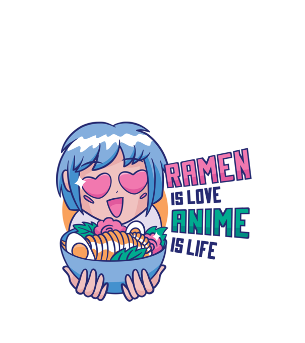Ramen is Love Anime is Life model alb pe tricou