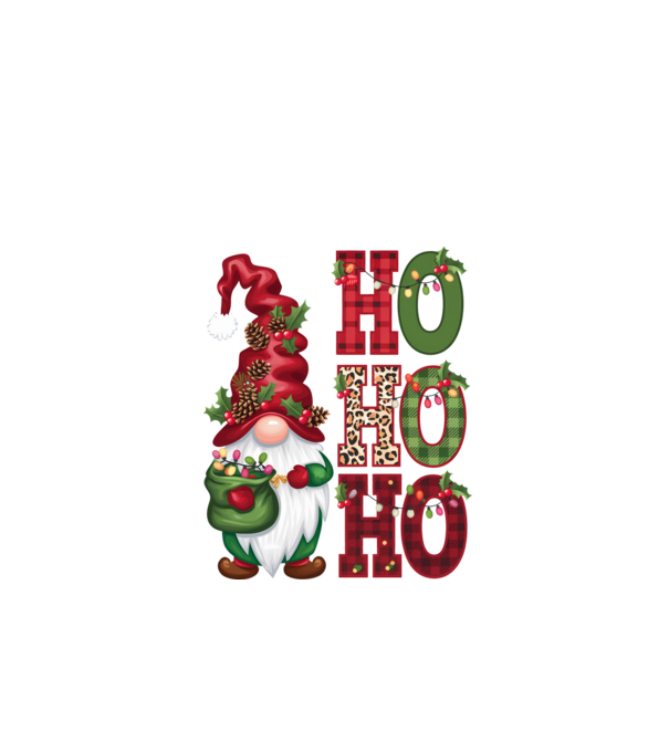 HOHOHO Gnome model negru pe tricou
