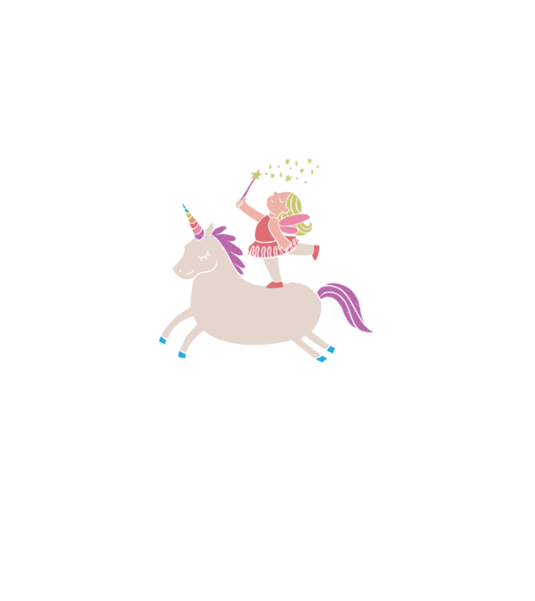 Zână Unicorn model negru pe tricou