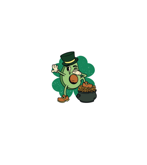 Avocado St. Patrick DAB model alb/roșu pe tricou