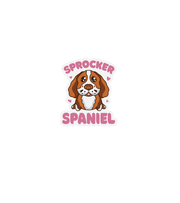Sprocker Spaniel model albastru închis pe tricou