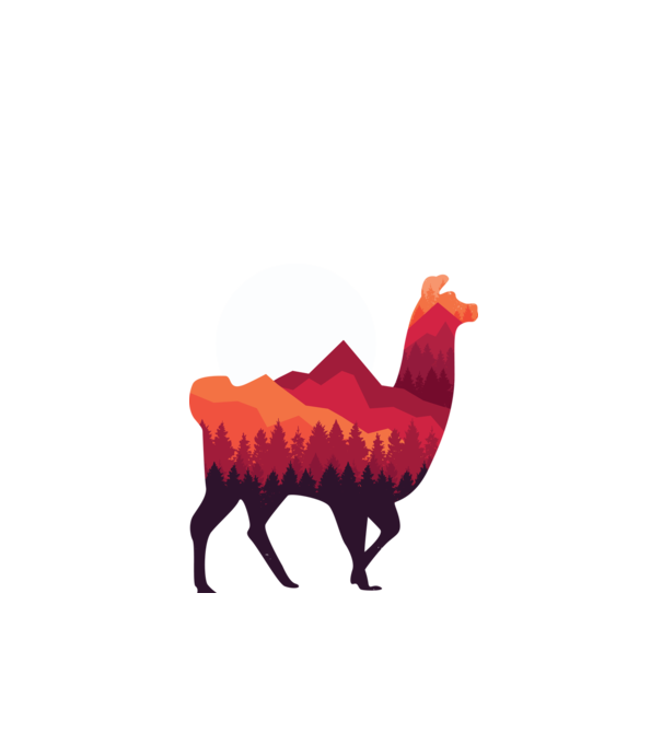 Pădure Alpaca model verde de măr pe tricou