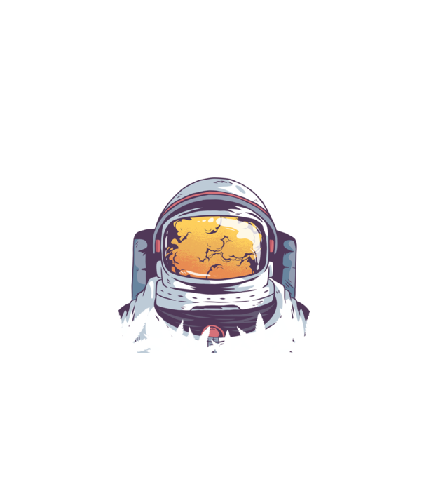 Astronaut Smoker model negru pe tricou