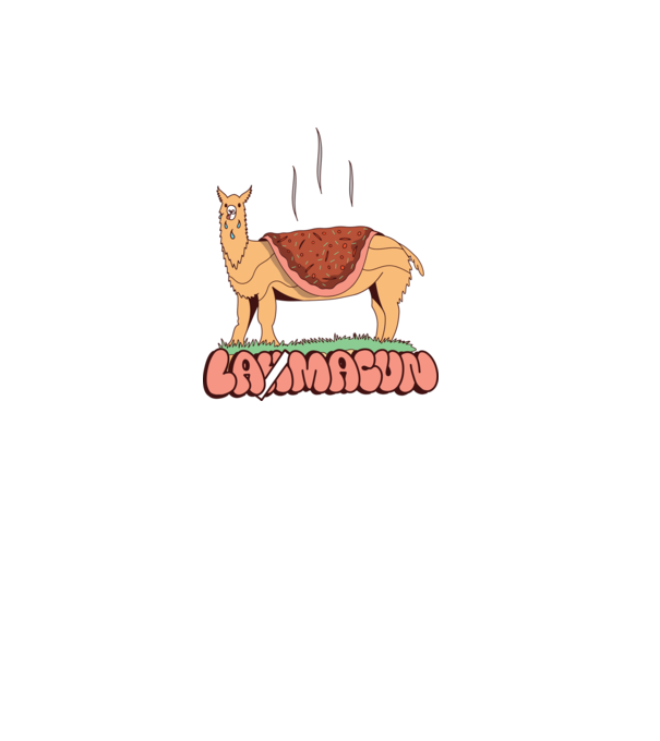 Lamacun Lama model alb pe tricou