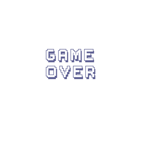 Game Over model roz deschis pe tricou