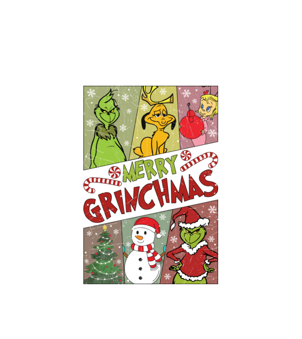Merry Grinchmas - Grinch model alb pe tricou